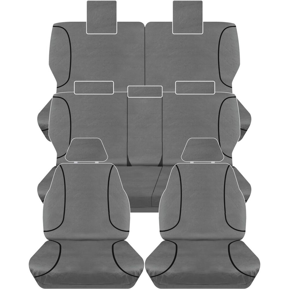 Tradies Heavy Duty Canvas Seat Cover Pack Suits TOYOTA PRADO WAGON GXL